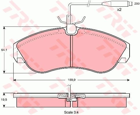 TRW GDB1106 Bremsbelagsatz,...