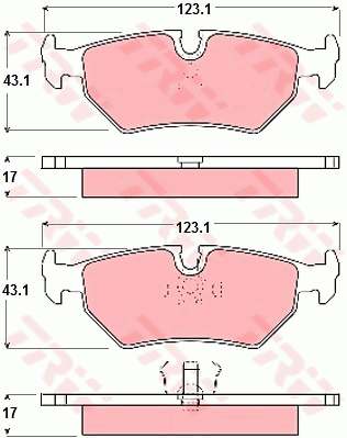 TRW GDB1109 Bremsbelagsatz,...