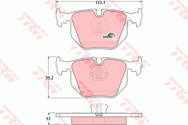 TRW GDB1119 Bremsbelagsatz,...