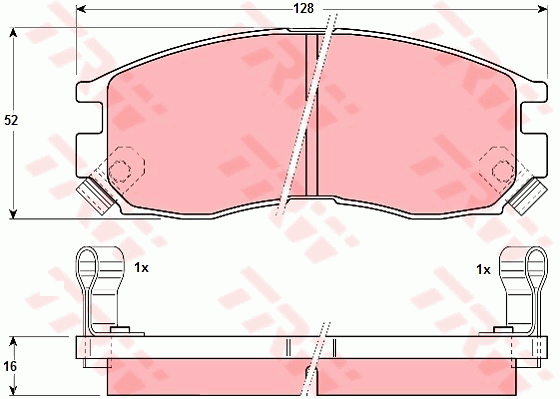 TRW GDB1128 Bremsbelagsatz,...