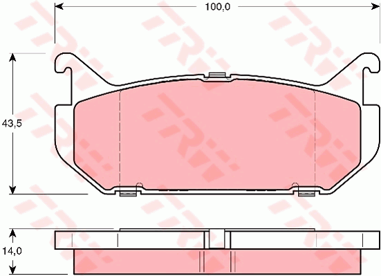 TRW GDB1140 Kit pastiglie freno, Freno a disco