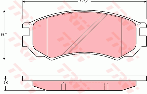 TRW GDB1141 Kit pastiglie freno, Freno a disco