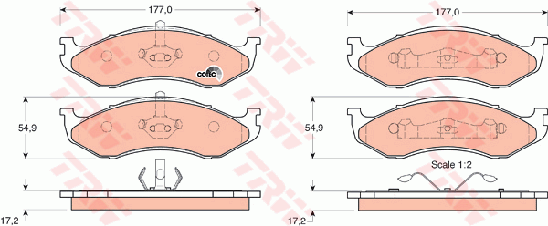 TRW GDB1153 Bremsbelagsatz,...