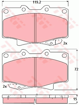 TRW GDB1154 Bremsbelagsatz,...