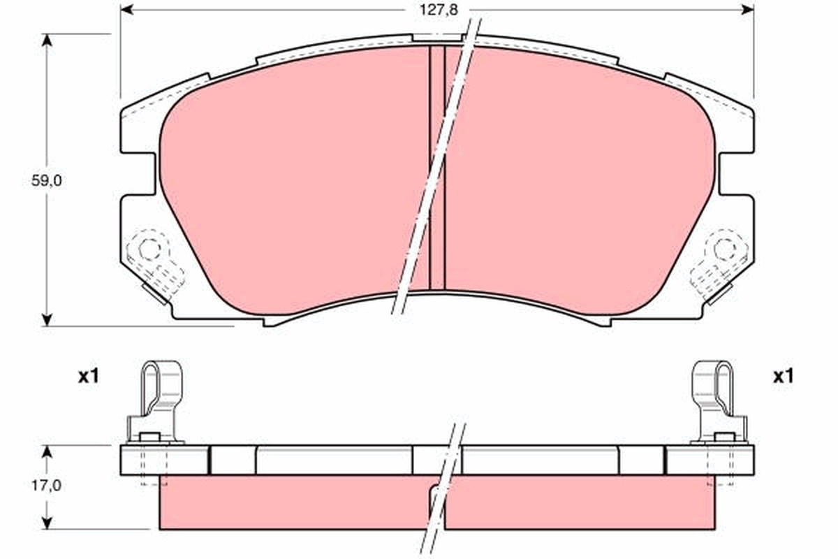 TEXTAR 2109601 Bremsekloss sett