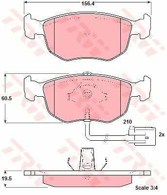 TRW GDB1213 Bremsbelagsatz,...