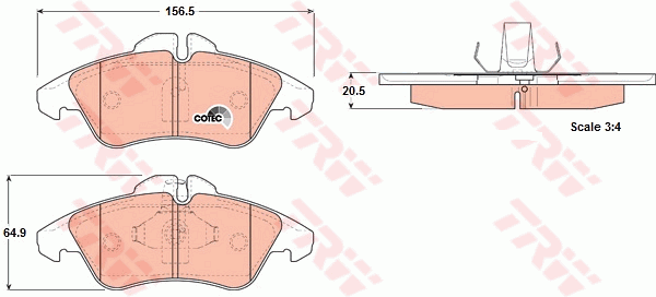 TRW GDB1220 Sada brzdových...