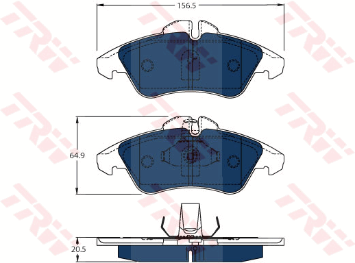 TRW GDB1220BTE Kit pastiglie freno, Freno a disco