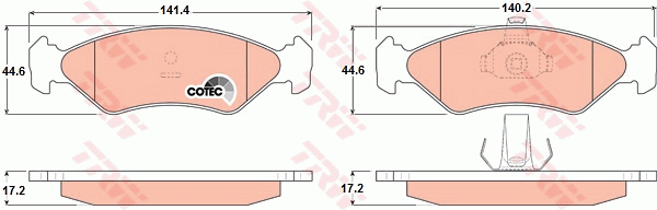 TRW GDB1221 Bremsbelagsatz,...