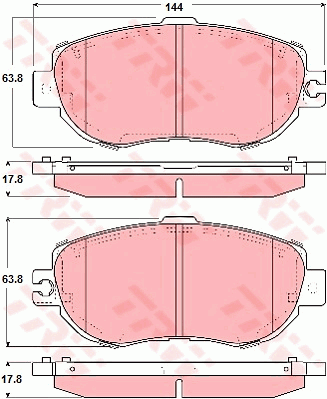 TRW GDB1241 Bremsbelagsatz,...