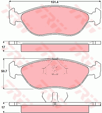 TRW GDB1246 Bremsbelagsatz,...