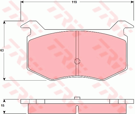 TRW GDB1256 Kit pastiglie freno, Freno a disco