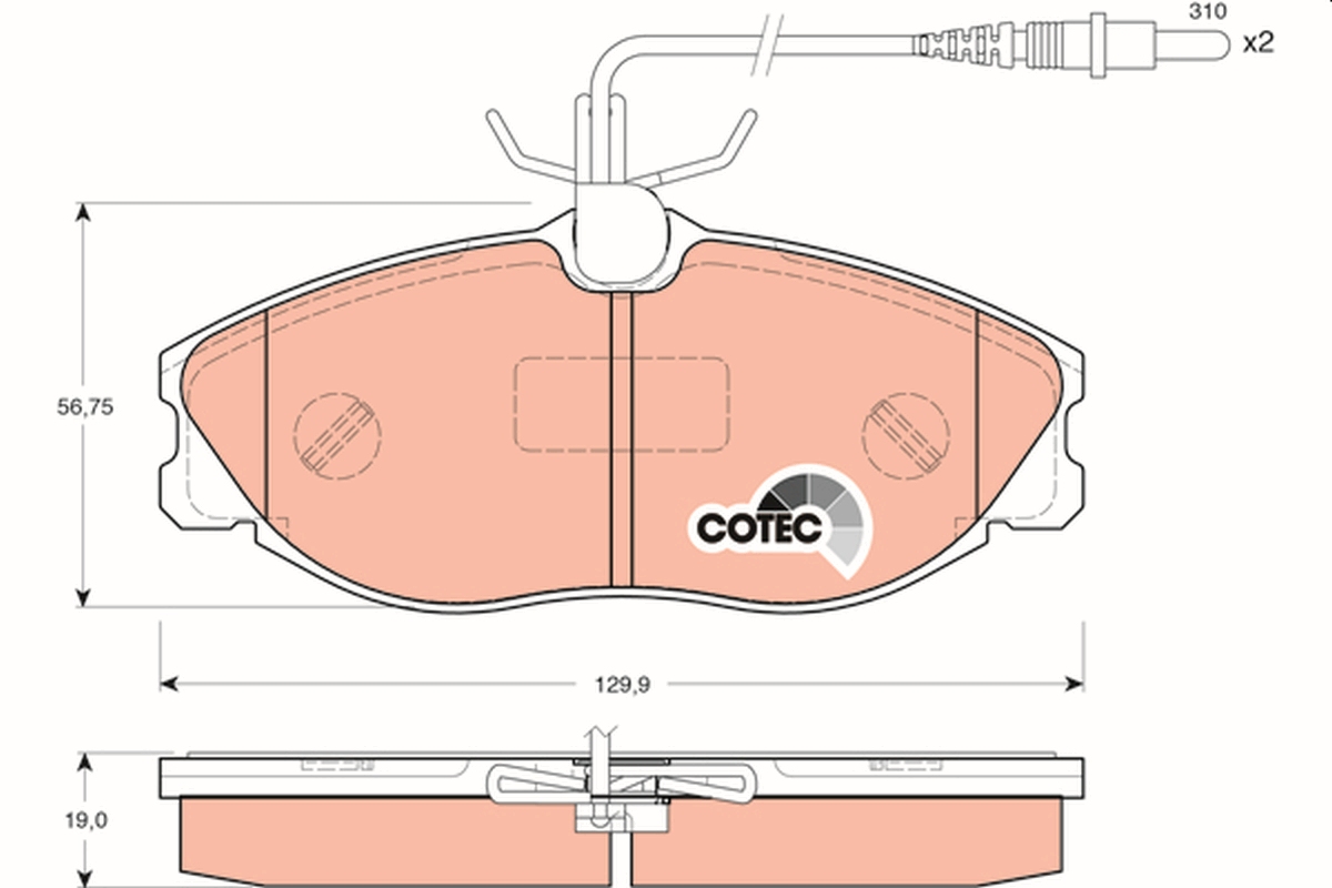 TRW GDB1259 COTEC комплект...