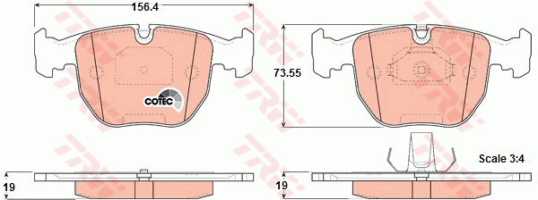 TRW GDB1261 Bremsbelagsatz,...