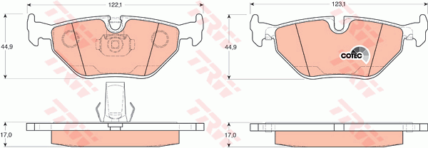 TRW GDB1265 Bremsbelagsatz,...