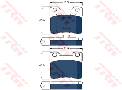 TRW GDB1279BTE Kit pastiglie freno, Freno a disco