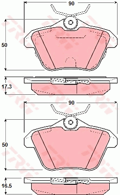 TRW GDB1315 Bremsbelagsatz,...