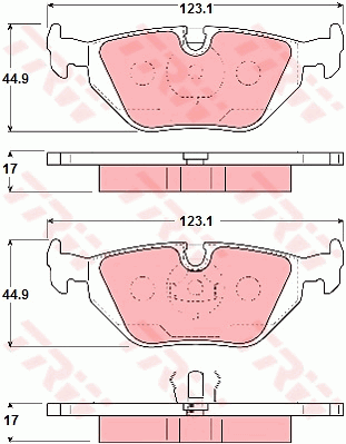 TRW GDB1343 Bremsbelagsatz,...