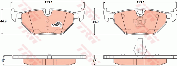 TRW GDB1344 Bremsbelagsatz,...