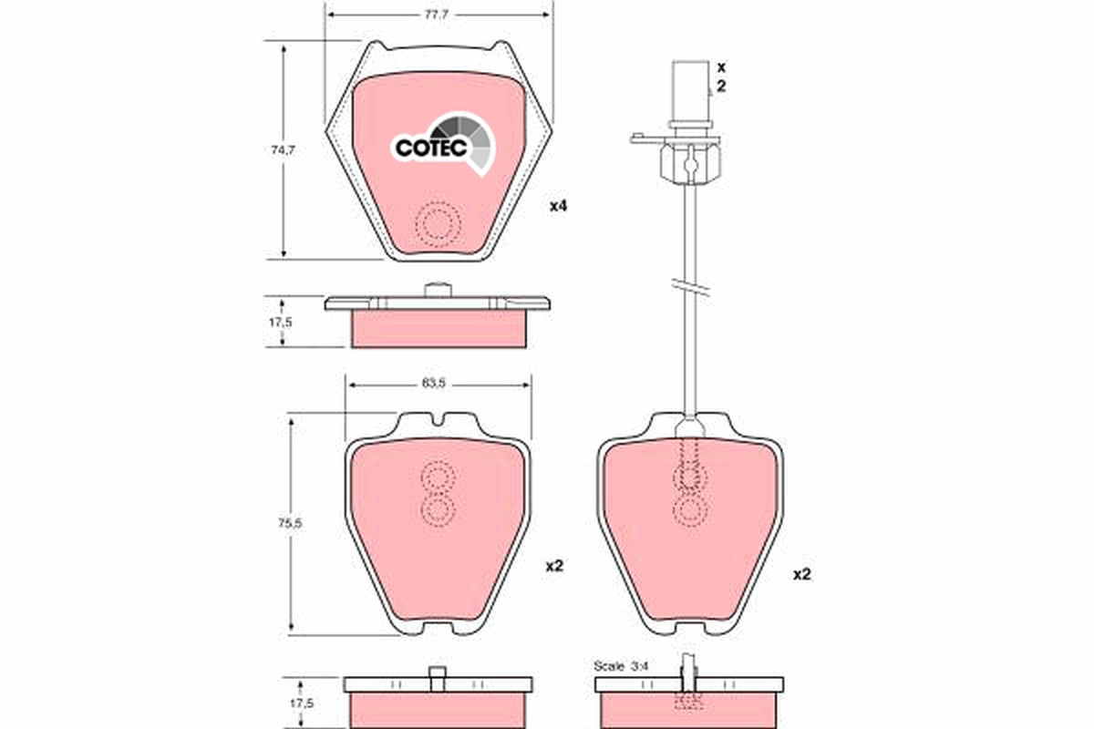 TRW GDB1381 COTEC комплект...