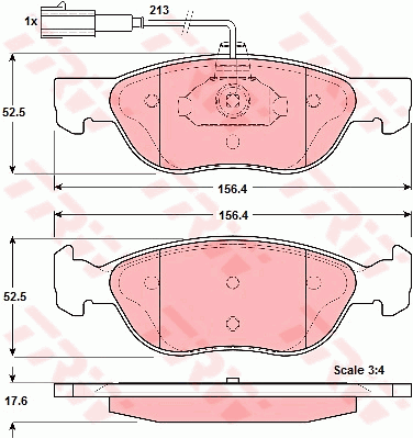 TRW GDB1387 Bremsbelagsatz,...