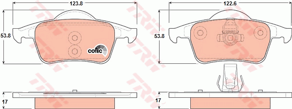 TRW GDB1389 Kit pastiglie freno, Freno a disco