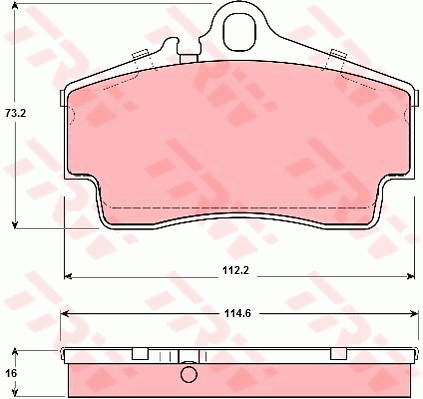 TRW GDB1395 Bremsbelagsatz,...