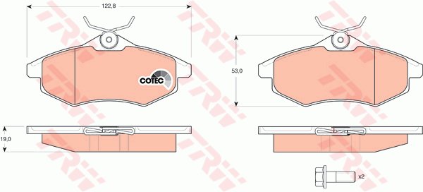 TRW GDB1495 Bremsbelagsatz,...