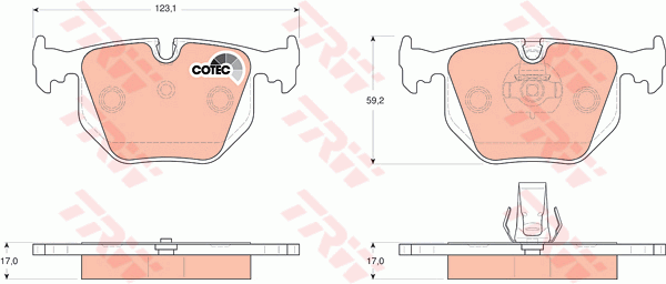 TRW GDB1530 Kit pastiglie freno, Freno a disco