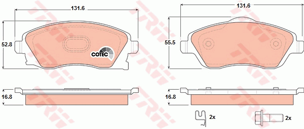 TRW GDB1570 Bremsbelagsatz,...