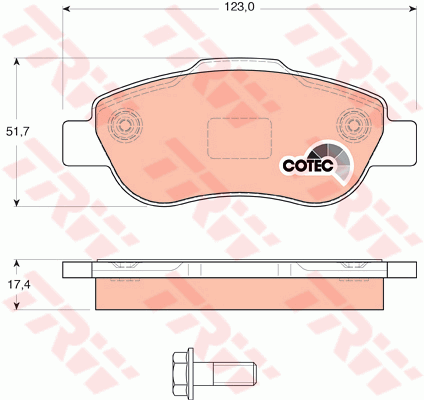 TRW GDB1589 Bremsbelagsatz,...