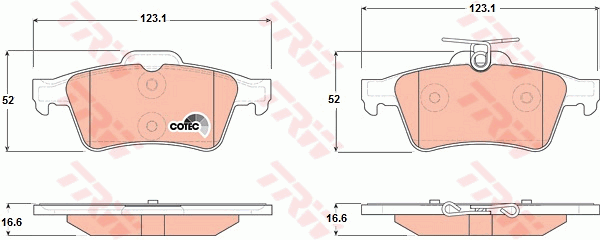 TRW GDB1621 Kit pastiglie freno, Freno a disco-Kit pastiglie freno, Freno a disco-Ricambi Euro