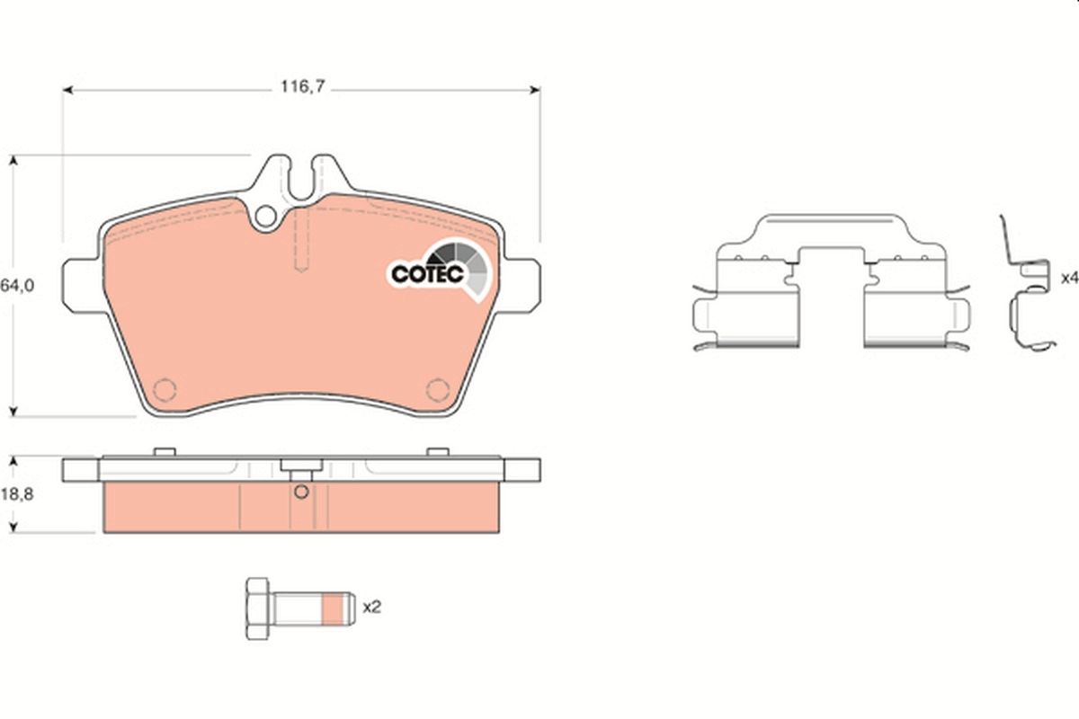 TRW GDB1629 COTEC set...