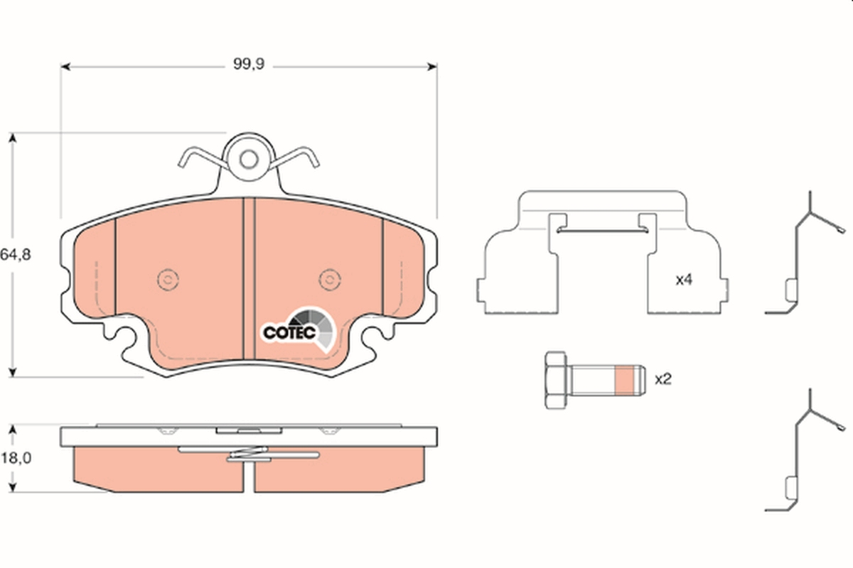 TRW GDB1634 COTEC set...