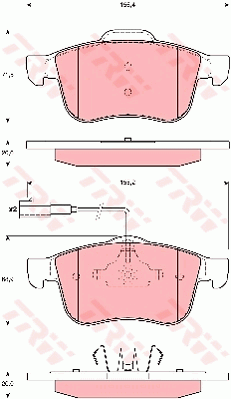 TRW GDB1647 Kit pastiglie freno, Freno a disco