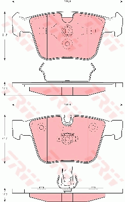 TRW GDB1675 Kit pastiglie freno, Freno a disco