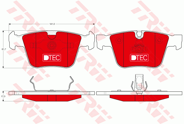 TRW GDB1675DTE Kit pastiglie freno, Freno a disco-Kit pastiglie freno, Freno a disco-Ricambi Euro