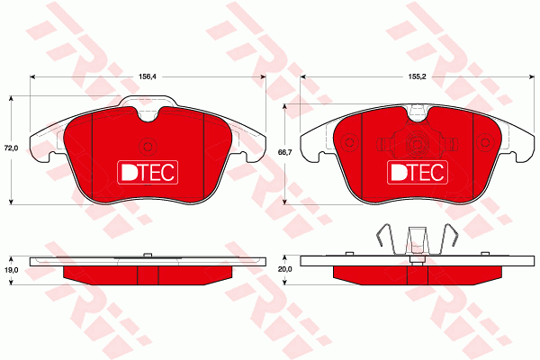 TRW GDB1683DTE Kit pastiglie freno, Freno a disco