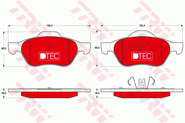 TRW GDB1687DTE Kit pastiglie freno, Freno a disco