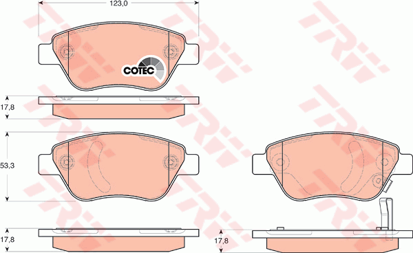 TRW GDB1700 Bremsbelagsatz,...