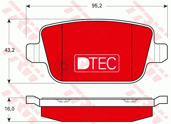 TRW GDB1732DTE Kit pastiglie freno, Freno a disco-Kit pastiglie freno, Freno a disco-Ricambi Euro