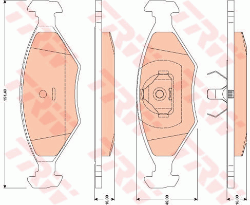 TRW GDB1776 Kit pastiglie freno, Freno a disco