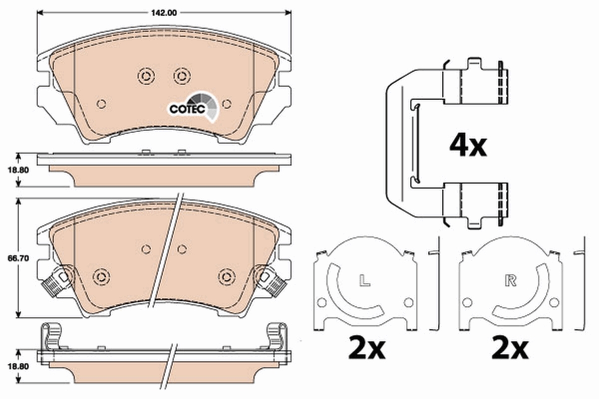 TRW GDB1783 COTEC set...