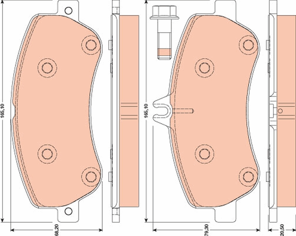 TRW GDB1798 set placute...