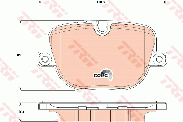 TRW GDB1824 Kit pastiglie freno, Freno a disco