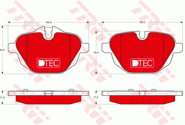 TRW GDB1840DTE Kit pastiglie freno, Freno a disco-Kit pastiglie freno, Freno a disco-Ricambi Euro