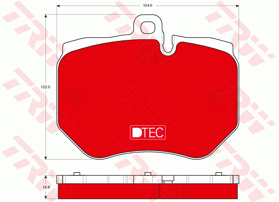 TRW GDB1848DTE Kit pastiglie freno, Freno a disco