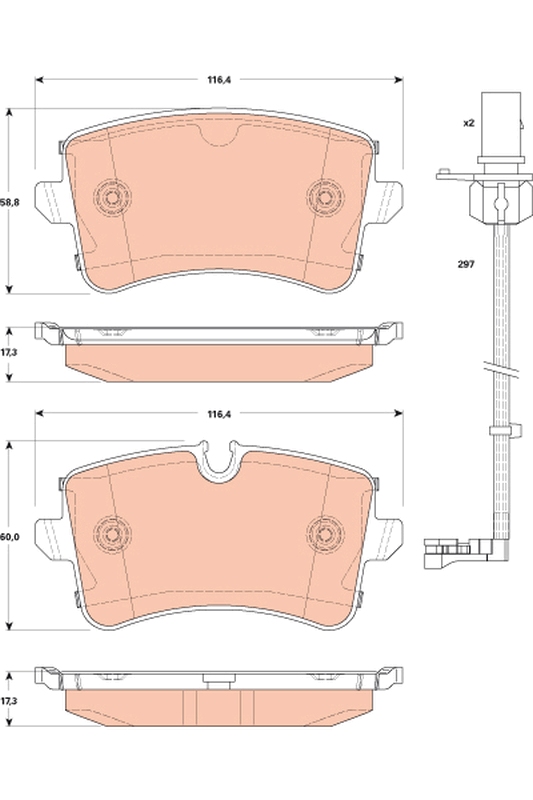 TRW GDB1866 set placute...