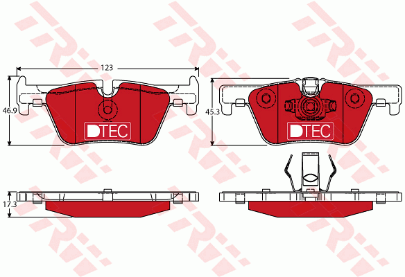 TRW GDB1919DTE Kit pastiglie freno, Freno a disco-Kit pastiglie freno, Freno a disco-Ricambi Euro