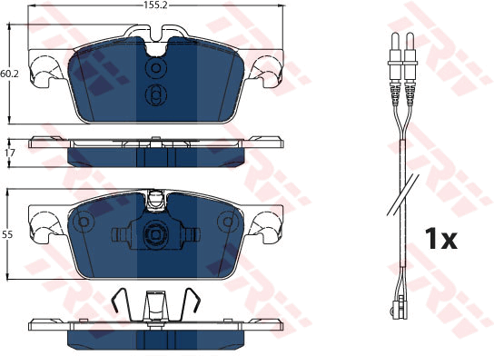 TRW GDB1929BTE Kit pastiglie freno, Freno a disco